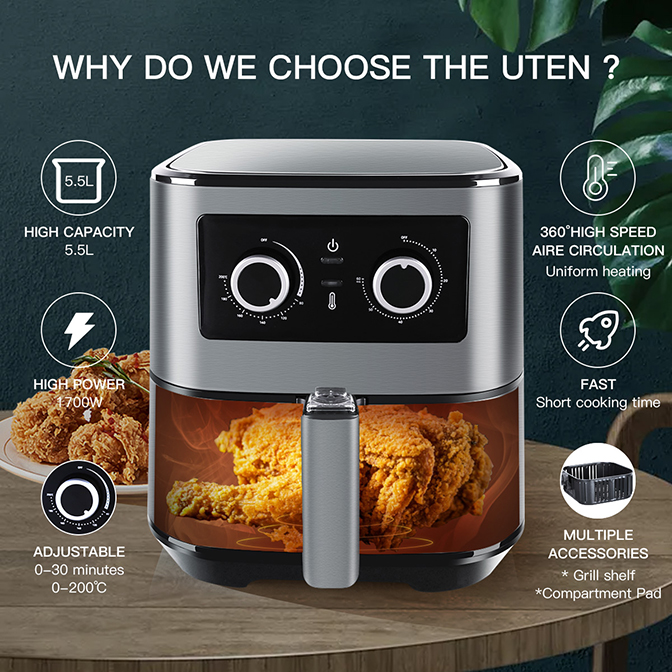 Air Fryer 6.5L Digital Kitchen Oven 1700W Oil Free Low Fat Healthy Frying  Cooker